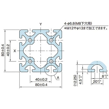 80×80ストラットプロファイル イマオコーポレーション