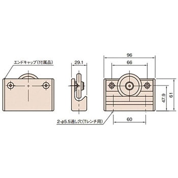 C型スライドローラユニット6 イマオコーポレーション