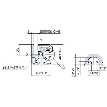 クランプ プロファイル 40×40 イマオコーポレーション