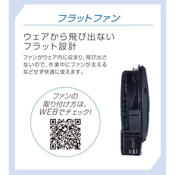 空調風神服 フルハーネス用ベスト (フラットハイパワーファンセット&バッテリーセット 2023-2) サンエス