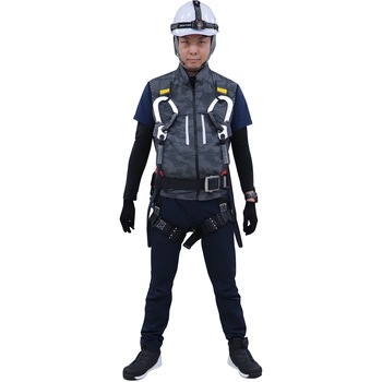 空調風神服 フルハーネス用ベスト (フラットハイパワーファンセット&バッテリーセット 2023-2) サンエス