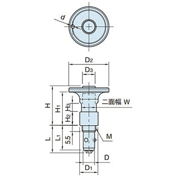 QCBU0608-10 ボタンロッククランパー 1個 イマオコーポレーション