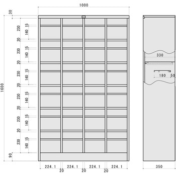 シューズボックスDK オープンタイプ(24人用)＜配送時組立サービス付＞ イトーキ