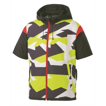 空調風神服 フード付半袖ブルゾン (24Vモデル フラットハイパワーファンセット&バッテリーセット 2023) サンエス