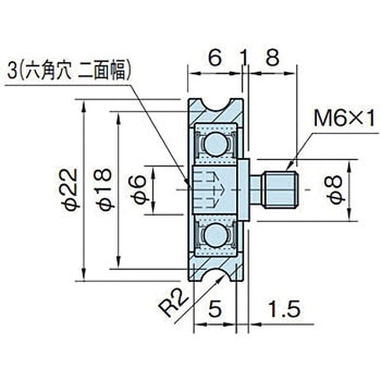 樹脂製ガイドローラー(R型) イマオコーポレーション