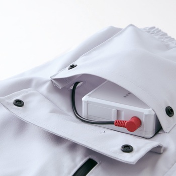 空調服 空調風神服 セット(24v仕様、ベストＬサイズ2枚) KF92192-KS028 空調風神服 ベスト (24V プラズマクラスター