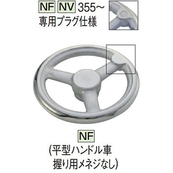 NF180-K20 平型 ハンドル車(軸穴加工付) 1個 イマオコーポレーション