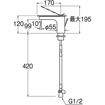シングルワンホール洗面混合栓 SANEI