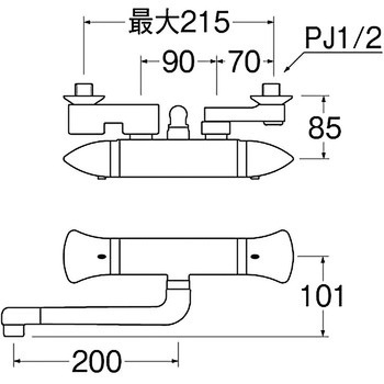 サーモシャワー混合栓 SANEI