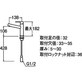 K4750NK-13 シングルワンホール洗面混合栓 1台 SANEI 【通販サイト