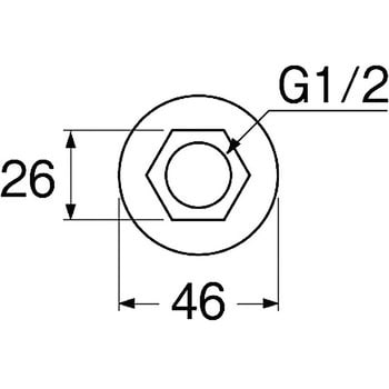 PU81-13-13 座付ナット SANEI ねじサイズG1/2 PU81-13-13 - 【通販 
