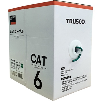 TUTP-CAT6-100OR LANケーブル カテゴリ6 1巻 TRUSCO 【通販サイト