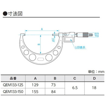 デジタル外側マイクロメータ 新潟精機(SK)