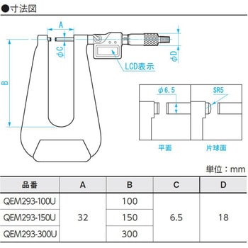 デジタルU字形鋼板マイクロメータ 新潟精機(SK)