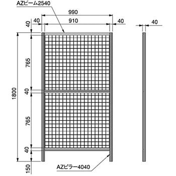 40安全柵高剛性 H1800 EE SUS(エスユーエス)