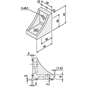 DブラケットLブラックキット SUS(エスユーエス)