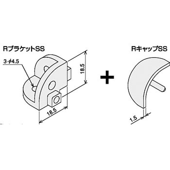 Rブラケット SSキット(ブラック) SUS(エスユーエス)