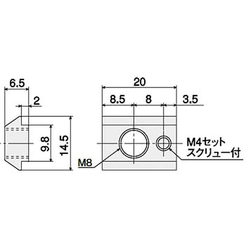 S 後入れロックナットL(M8)B SUS(エスユーエス)