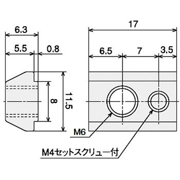 S 後入れロックナットS(M6)B SUS(エスユーエス)