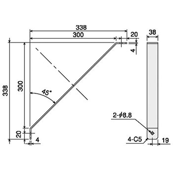 Sコーナー補強ブラケットL SUS(エスユーエス)