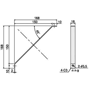 Sコーナー補強ブラケットSS SUS(エスユーエス)