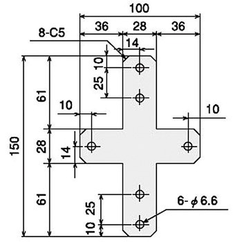 SプレートブラケットS-+型キット SUS(エスユーエス)