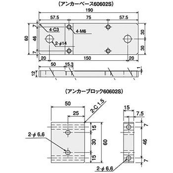 アンカープレートブラケット60602Sキット SUS(エスユーエス)
