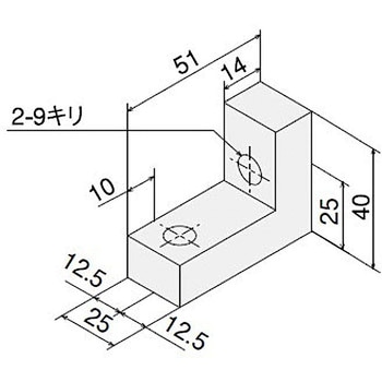 アングルブラケットL50ブラック SUS(エスユーエス)