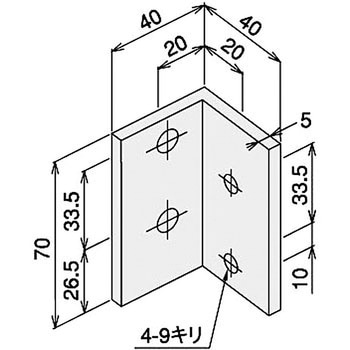 オフセットアングルL4080(ステン)キット SUS(エスユーエス)