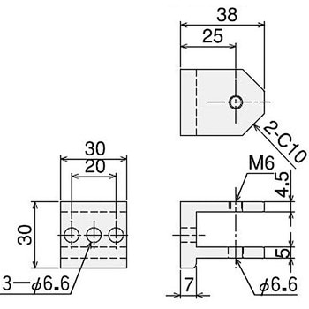クランプレバー付ターンブラケット 30A SUS(エスユーエス)