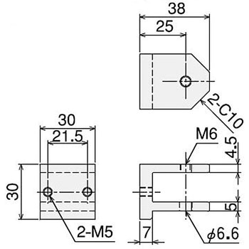 クランプレバー付ターンブラケット 30B SUS(エスユーエス)