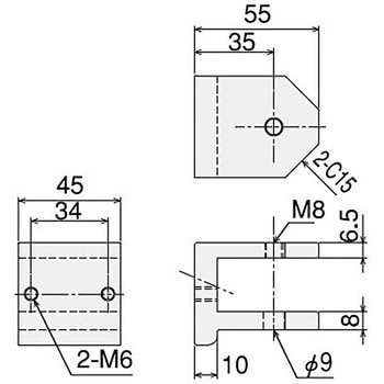 クランプレバー付ターンブラケット 45B SUS(エスユーエス)