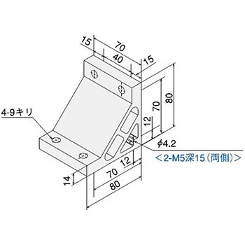ハードブラケット G80 タップ付 SUS(エスユーエス)