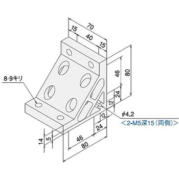 ハードブラケット GW80 タップ付 SUS(エスユーエス)