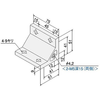 ハードブラケット L 4590 タップ付 キット SUS(エスユーエス)