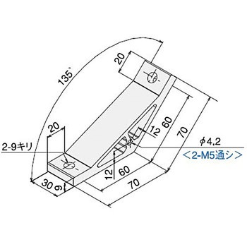 ハードブラケット L・DE135 SUS(エスユーエス)