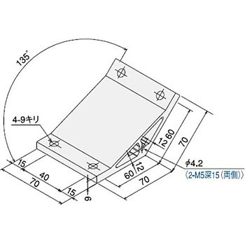 ハードブラケット L4080・DE135タップ付 - SUS(エスユーエス)