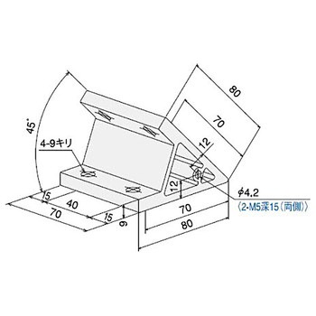 ハードブラケット L4080・DE45 SUS(エスユーエス)