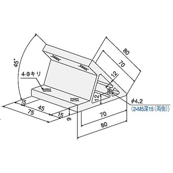 ハードブラケット L4590・DE45 SUS(エスユーエス)