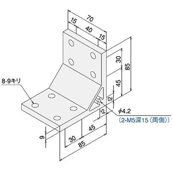 ハードブラケット LW 4080 タップ付 SUS(エスユーエス)