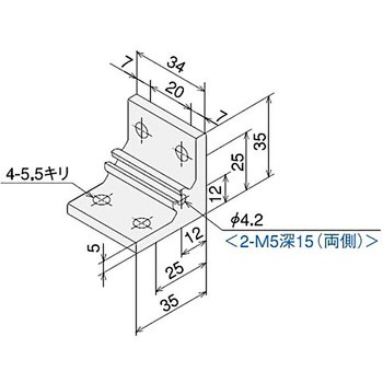 ハードブラケット SS 2040 タップ付キット SUS(エスユーエス)