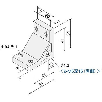 ハードブラケット SSG 2040タップ付キット SUS(エスユーエス)