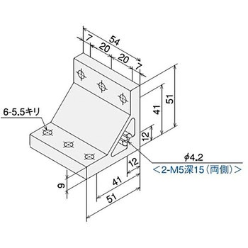 ハードブラケット SSG 2060 タップ付 SUS(エスユーエス)