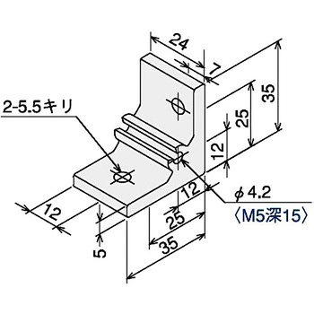 ハードブラケット S-SS-Rタップ付 SUS(エスユーエス)