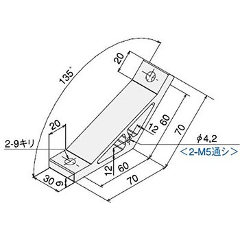 ハードブラケットL・DE135(ステン)キット SUS(エスユーエス)