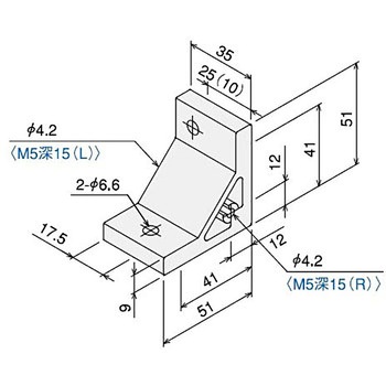 ハードブラケットL45-S・Lタップ付ステンキット SUS(エスユーエス)