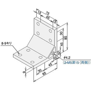 ハードブラケットLW4590タップ付(ステン)キッ SUS(エスユーエス)