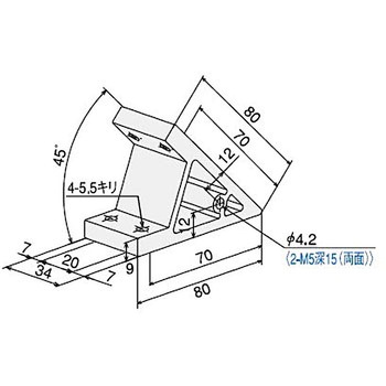 ハードブラケットSS2040・DE45(ステン)キット SUS(エスユーエス)