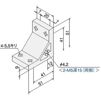 ハードブラケットSSG2040タップ付ステンキット SUS(エスユーエス)