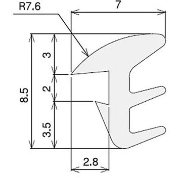 パネルクランプ20(T3用)30(T5用)5m黒 SUS(エスユーエス)